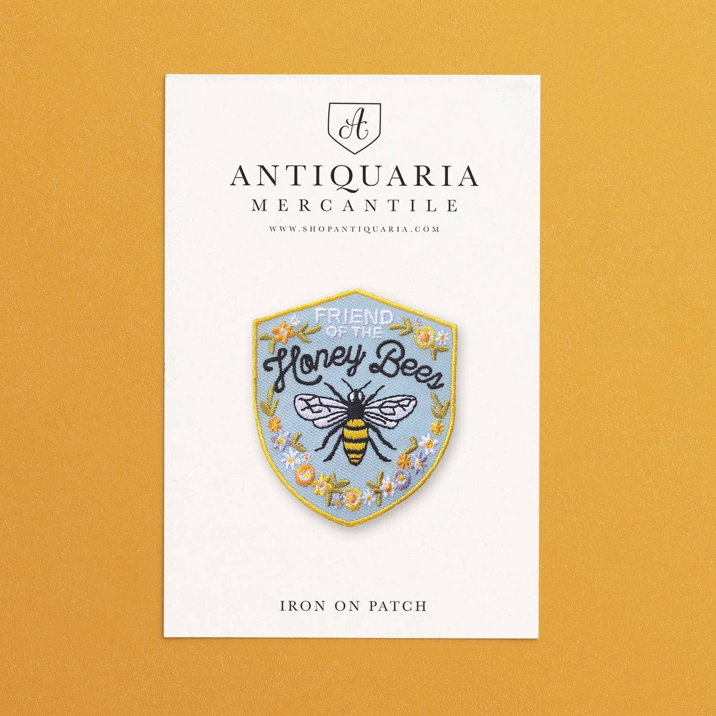 Honey Bee Embroidered Patch